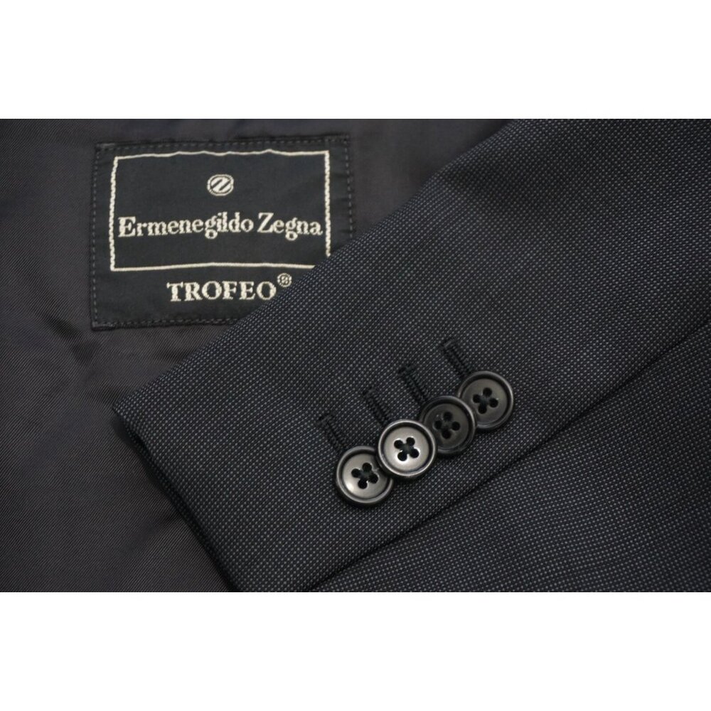 Ermenegildo Zegna Trofeo Gray Pindot Wool Sport Coat Jacket Sz 42L